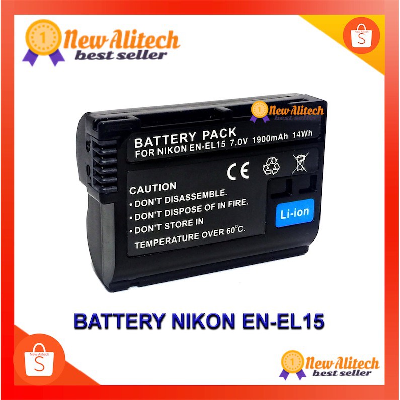 New Alitech EN-EL15 แบตเตอรี่นิคอน D7000,D7100,D7200 Nikon1 V1 Nikon Battery