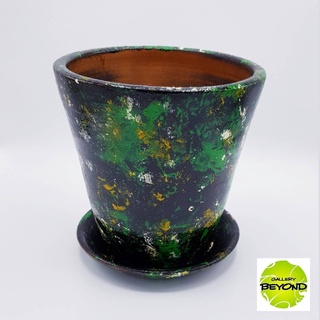 กระถางต้นไม้เพ้นท์สี (Art Plant Pots) - Forest - Handmade by Belgian Artist Paul De Blieck