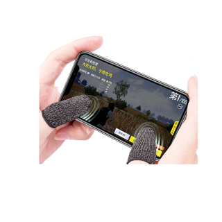 ถุงนิ้วเล่นเกม (แพ็ค 1 คู่) ไร้ตะเข็บ กันลื่นและป้องกันเหงื่อ ใส่สบาย Gaming Finger Sleeve สำหรับเล่น PUBG ROV COD #B4