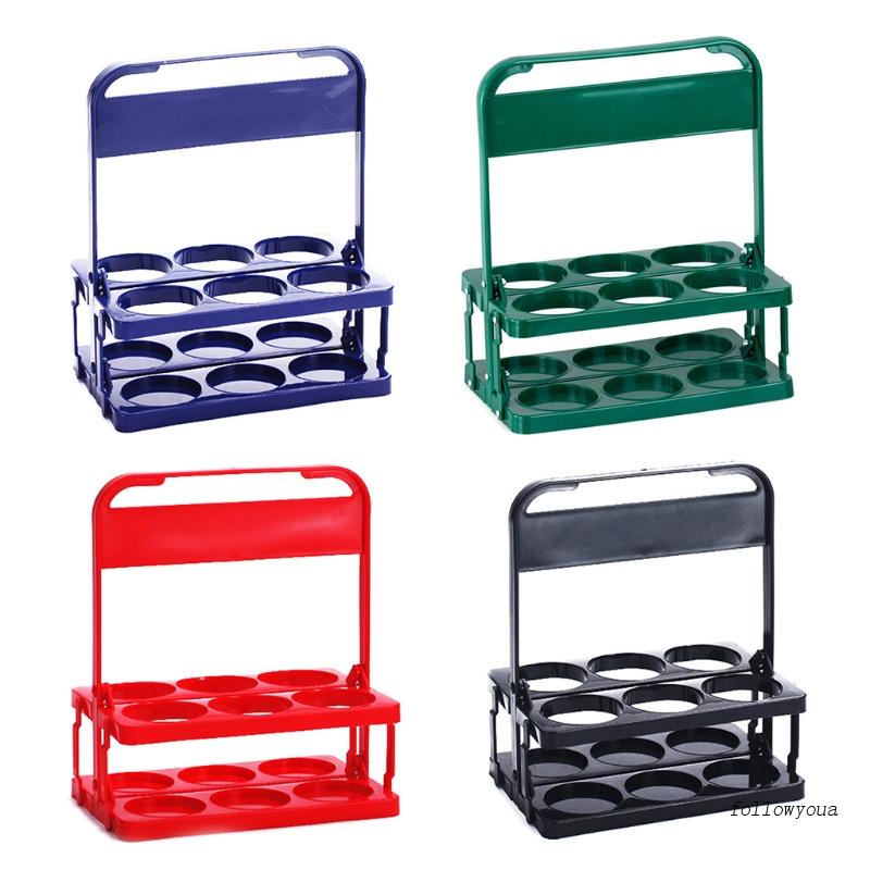 6 Pack Beer Bottle for Carrier Drink Caddy Holder Foldable  Wine Beer Rack Baske