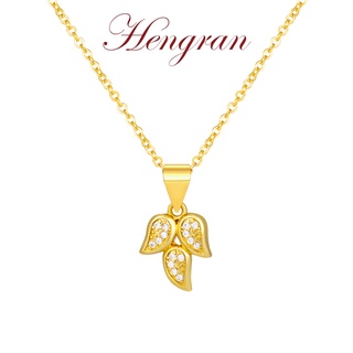 Hengran สร้อยคอแฟชั่นเกาหลี ทอง18K เพชร ผู้หญิง 4GN