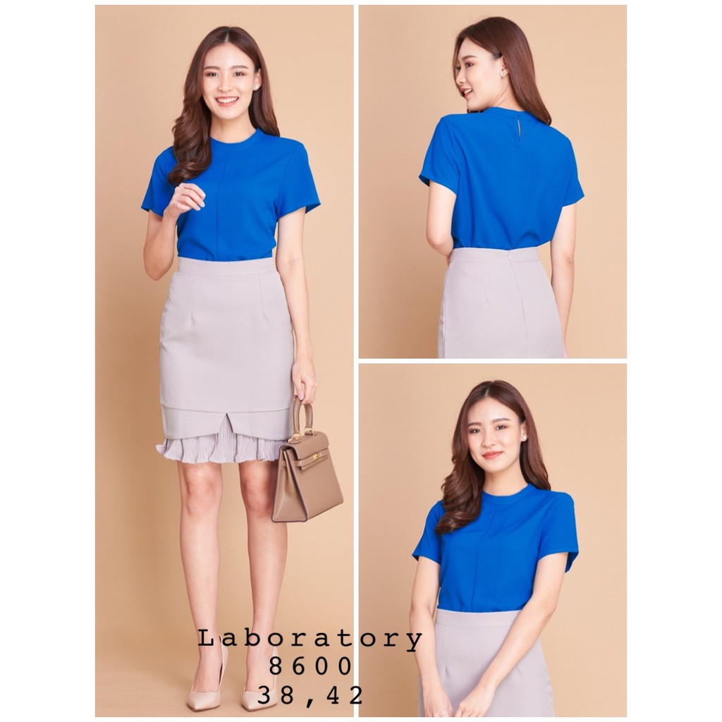 *Laboratory* 8600 เสื้อทำงาน คอกลมทรงเรียบแขนสั้น