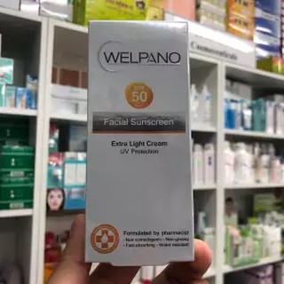 Welpano Facial Sunscreen SPF 50 PA+++ ขนาด 30g กันแดด 1 หลอด