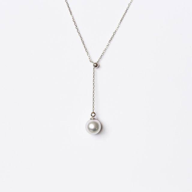 Jewelryou ชุบทอง 18K s925silver ไข่มุกน้ําจืด 7.5-8.5 มม.สร้อยคอจี้สาวเครื่องประดับสตรี