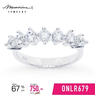 Memorine Jewelry แหวนเงินแท้ 925 ฝังเพชรสวิส (CZ) : ONLR679