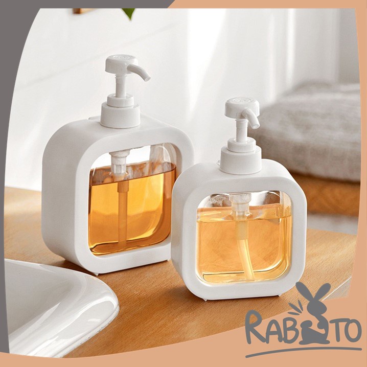 RABITO CTN96 ขวดรีฟิล ขวดจ่ายสบู่เหลว แชมพู ครีมบำรุงผิว กรอบล็อคแน่นหนาสองชั้น ป้องกันการตกแตก
