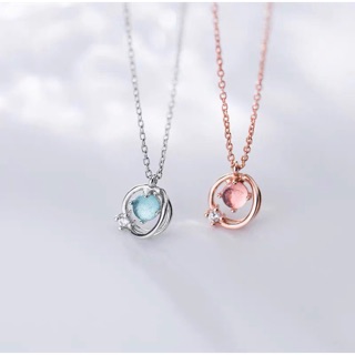 ♥ สร้อยคอ .｡. Necklace จี้หินอาเกต หินอความารีน