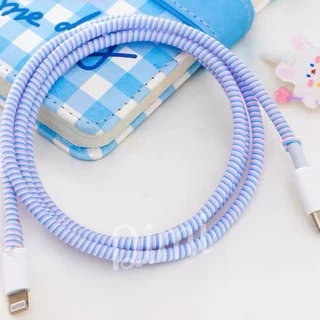 🔥พร้อมส่ง🔥สายเกรียว เรืองเเสง สายถนอมสายชาร์จ เเละ หูฟัง หลายสี 1.4