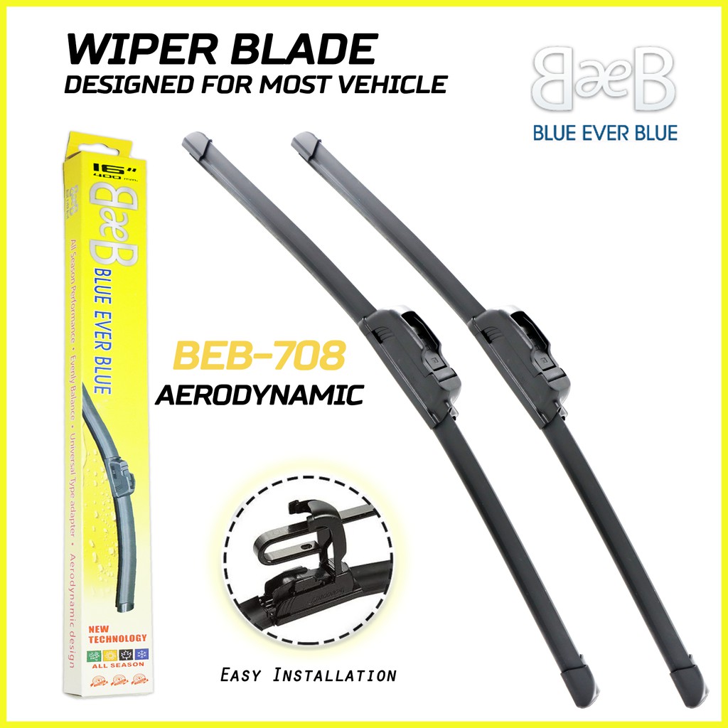 BEB ใบปัดน้ําฝน ดีไซน์ Aerodynamic Design Designed สําหรับรถยนต์ที่สุด BEB-708
