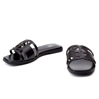 O&B รองเท้าหนังแพะ รุ่น OANDB SANDALS IN BEYOND BLACK-11148CG00116F_C0BKXX