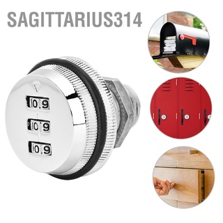 Sagittarius314 อุปกรณ์ล็อคลิ้นชัก แบบใส่รหัสผ่าน โลหะผสมสังกะสี 3 หลัก