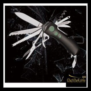 มีด Macgyver มีดอเนกประสงค์ มีดสารพัดนึก มีดเดินป่า 14 in 1 stainless steel Macgyver knife