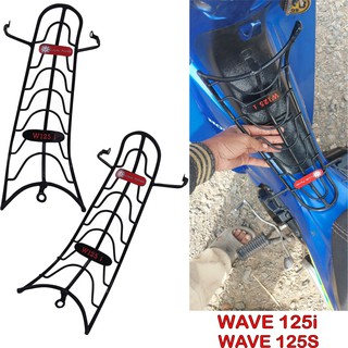 กันลาย เวฟ125i เหล็กกันรอย wave125s รุ่นไฟเลี้ยวบังลม กันลาย เคลือบพลาสติกดำ Wave125i , 125S ปี2005