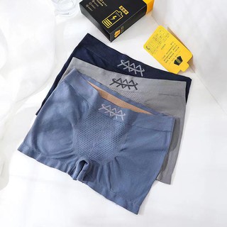 กางเกงในชาย Boxer ผ้าทอ 3Dเนื้อผ้าเกรดAAA กางเกงในผู้ชาย 1กล่อง3ตัวพร้อมส่งในไทย