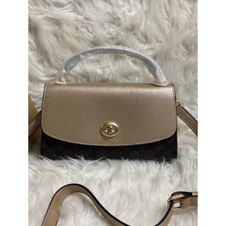 Coach  TILLY SATCHEL 23 Cross-grain leather