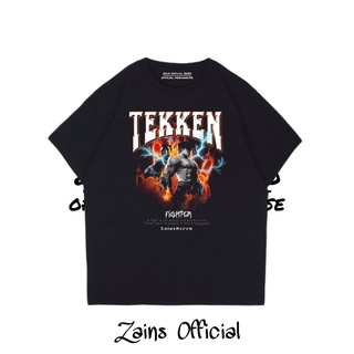 ผ้าฝ้ายคอกลมเสื้อยืด ผ้าฝ้าย ลาย Tekken Fighter สีดํา สไตล์วินเทจ ยุค 24s 30s สําหรับผู้ใหญ่ เด็กผู้ชาย ผู้หญิงfrom S-4X