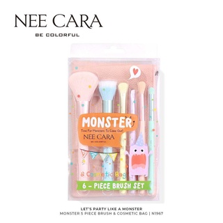 Neecara BE COLORFUL นีคารา บี คัลเลอร์ฟลู ชุดแปรงแต่งหน้า พร้อมกระเป๋า เก็บแปรง N1967