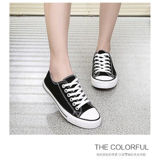 ล ด SUPER SALE ‼️📍Minimal Canvas Shoes รองเท้าผ้าใบ สีดำ