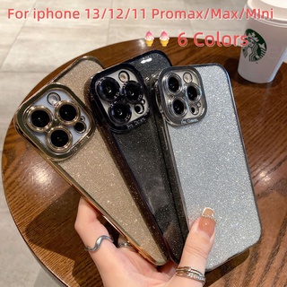 เคสโทรศัพท์มือถือ แบบใส กันกระแทก ลายกลิตเตอร์ สําหรับ iPhone 13 Pro Max 11 12