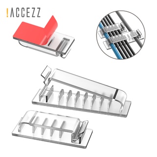 Accezz คลิปจัดเก็บสายเคเบิ้ล มีกาวในตัว สําหรับจัดเก็บสายชาร์จ สายหูฟัง 2 ชิ้น