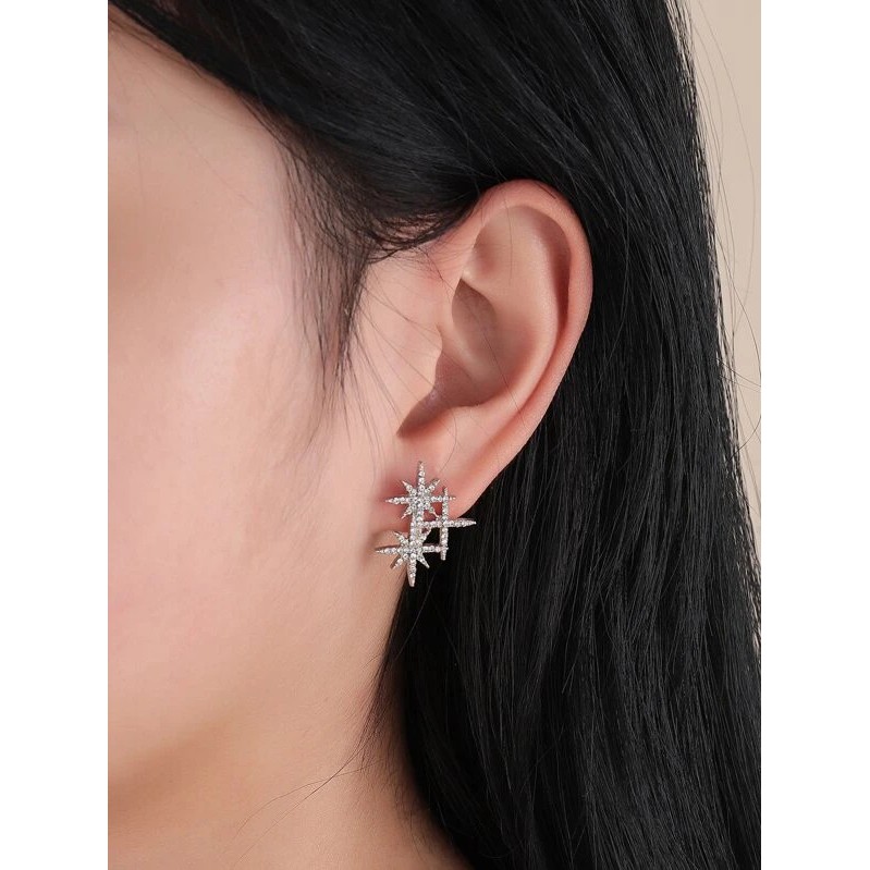 4 Stars Earring, ต่างหูลายดาว 4 ดวง