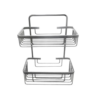 ชั้นวาง ชั้นแขวนติดผนัง2ชั้น MOYA KU104.02 อะลูมิเนียมSHOWER BASKET 2 TIERS MOYA KU104.02 ALUMINIUM