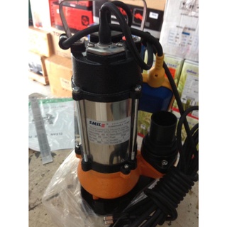 🔥โค้ดINC3LEL3ลด30฿(*ผ่อนได้*) ปั๊มแช่ดูดโคลนสเตนเลส 2 นิ้ว 450 วัตต์ มีลูกลอย Submersible Pump ยี่ห้อ SMILE รุ่น V450F