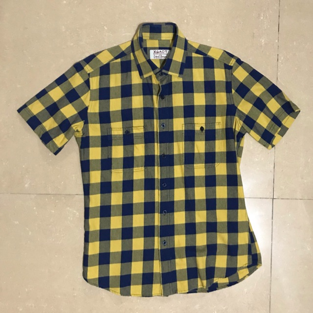 เสื้อเชิ้ตแขนสั้น Xact ลายสก็อต ไซส์ S