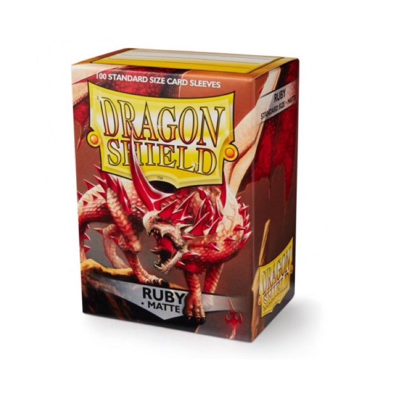 ปลอกการ์ดขนาดมาตรฐาน Dragon Shield 100 (RUBY MATTE) [ AT-11037 ]