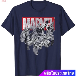 เสื้อยืดยอดนิยม Marvel Iron Man Vintage Comic Graphic T-Shirt Short sleeve T-shirts