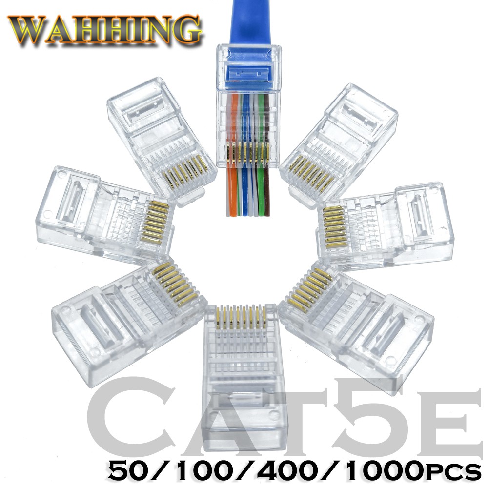 1000 Pcs LOT Rj45 8p8c Network Cable Shielded Modular Cat6 Connector Plug End