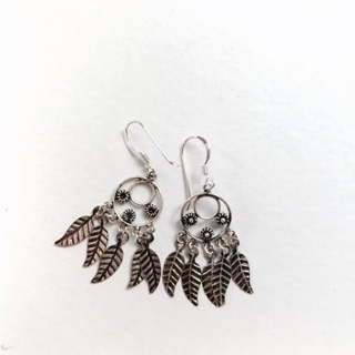 Dreamcatcher silver earrings