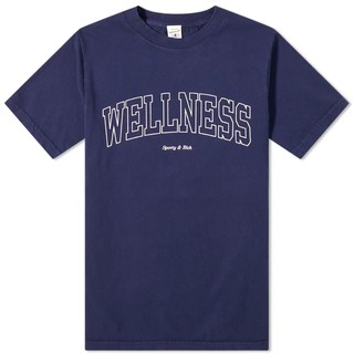 [ของแท้ 100%] เสื้อยืด SPORTY &amp; RICH Wellness Ivy T-Shirt Navy แฟชั่น