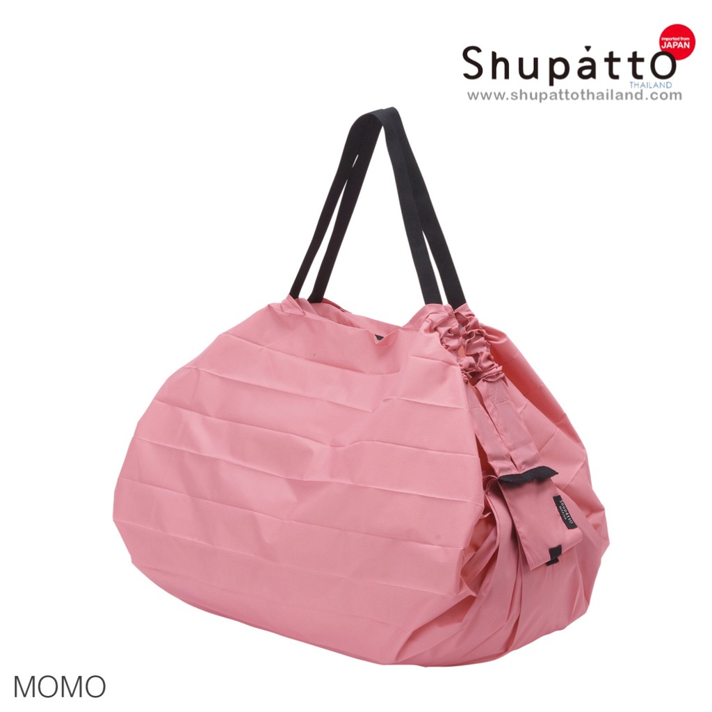 Shupatto รุ่น Tote ขนาด L สี Momo - pink กระเป๋าผ้า นำเข้าจากญี่ปุ่น โดยตัวแทนอย่างเป็นทางการ Shupatto Thailand
