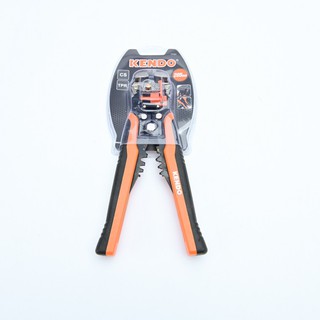 KENDO 11721 คีมปอกสายไฟ (ด้ามหุ้มยาง) 205mm/8 KENDO 11721 Wire Stripping Pliers (rubber shank) 205mm / 8