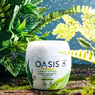 โอเอซิส เจลหอมปรับอากาศ สูตรไล่ยุง กลิ่น ไลฟ์ลี่ กรีน 180 กรัม OASIS MOSQUITO REPELLENT GEL LIVELY GREEN 180g