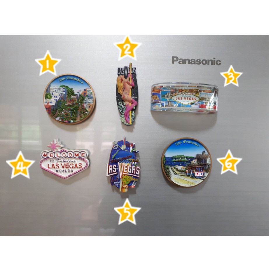Magnet ติดตู้เย็นซื้อจากอเมริกา มือสองสภาพสวยจัด รวมสถานที่ท่องเที่ยวของ USA