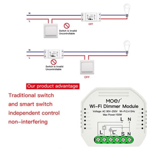 สวิตช์หรี่ไฟ LED อัจฉริยะ WiFi ควบคุมด้วยแอปพลิเคชัน