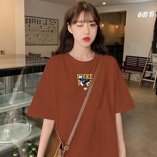 Mao shop เสื้อยืดแฟชั่นผู้หญิงลายทางแขนสั้นคอกลม เนื้อผ้าดีใส่สบาย! New Fashion womens HAN SY SOCIETY