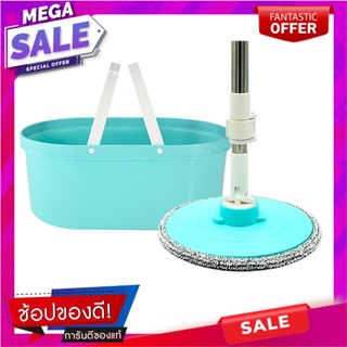 ชุดอุปกรณ์ถังปั่นพร้อมไม้ม็อบ FARCENT FLAT SPIN DUO ACTION สีเขียว ไม้ม็อบและอุปกรณ์ SPIN BUCKET MOP SET FARCENT FLAT SP