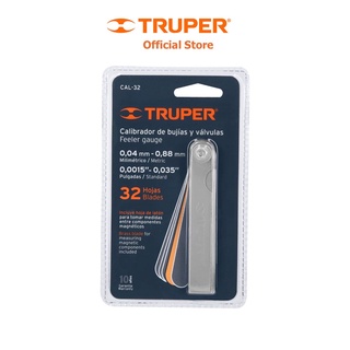 TRUPER 14397 ชุดฟิลเลอร์เกจ 32 ใบ ระยะห่าง 0.04-0.88mm. (CAL-32)