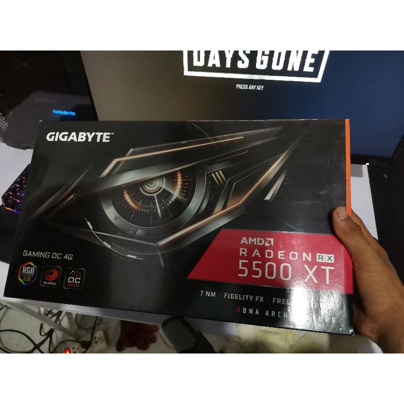 GIGABYTE Rx5500xt​ GAMING​ OC.4gb มือสอง ขอรูปเพิ่มเติมได้