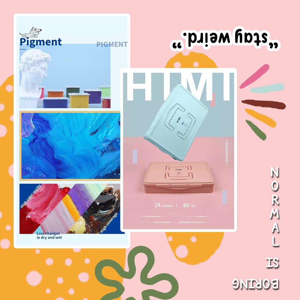 HIMI Gouache Paint Set 80ml 24colors