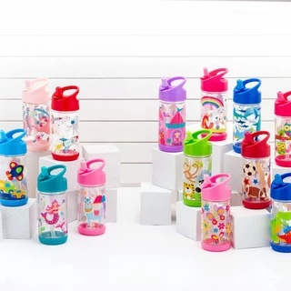 Stephen joseph กระติกน้ำเด็ก ยอดนิยมจากอเมริกา น้ำหนักเบา ขวดน้ำไปโรงเรียน FLIP TOP BOTTLE ZOO