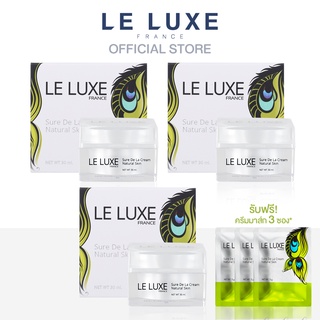 LELUXEFRANCE - ครีมบำรุงผิวหน้า Sure De La Cream Natural Skin 30ml 3 กระปุก ฟรี 3 ซอง