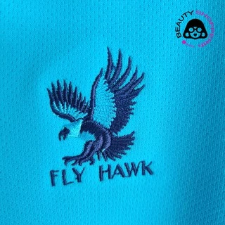 เสื้อกีฬา เด็ก ผู้ใหญ่ คอกลม FlyHawk หญิงชาย เสื้อวอร์มพละ sport wear for kids & adult