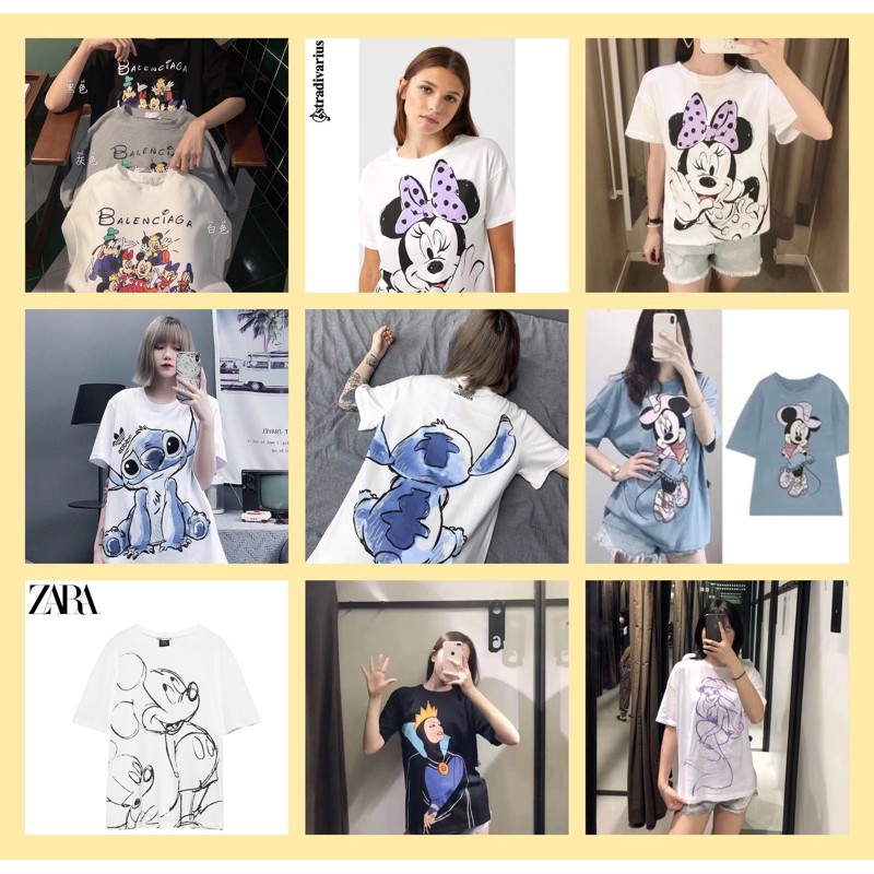 เสื้อยืด พร้อมส่ง ขนมาทั้งดิสนีย์ความน่ารักนี้ต้องมีติดตู้ไว้นะคะสักตัวสองตัว