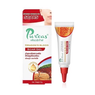 Puricas Dragons Blood Scar Gel เพียวริก้าส์ สารสกัดจาก ดราก้อนส์บลัด เจลลดรอยแผล ขนาด 3 กรัม 19553