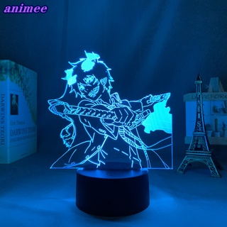 โคมไฟ Led รูปการ์ตูนอนิเมะ Blue Exorcist Rin Okumura 3d เปลี่ยนสีได้ สําหรับตกแต่งห้องนอนเด็ก