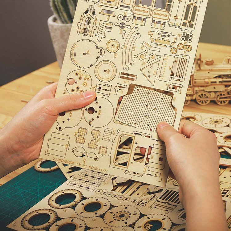 จิ๊กซอว์ไม้ ROKR Army Jeep Scale Model 3D Wooden Puzzle MC701 พร้อมส่ง ...